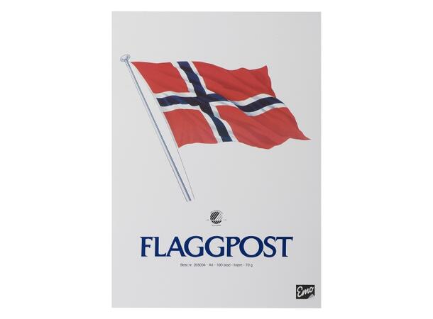 Flaggpost Blokk A4  linjert  100Bl Miljømerket 